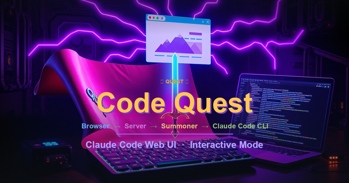 Featured image of post Code Quest: A Claude Code Web UI That Runs in Interactive Mode — Just in Time for the June 15 Billing Change